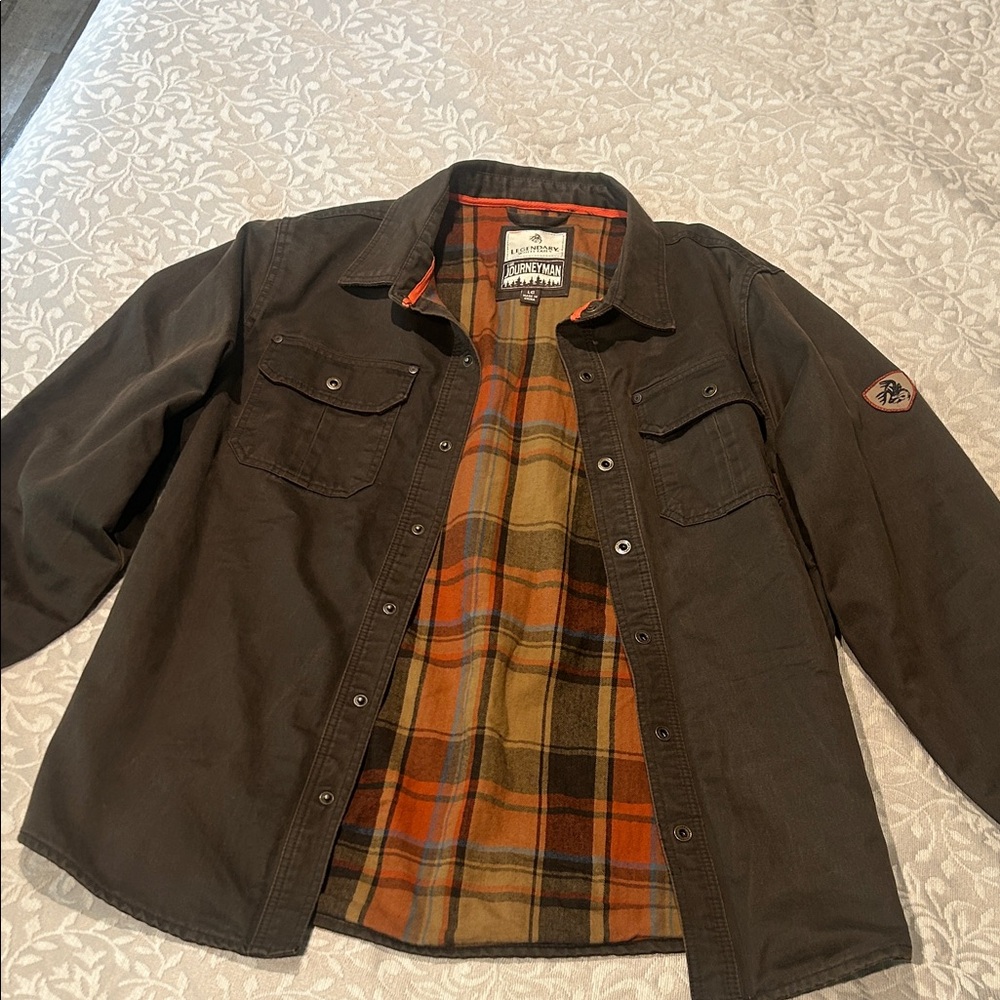 Legendary Whitetails Dark Brown Jacket with Plaid Lining